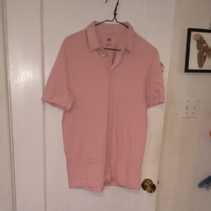 H&M | Soft Pink Men's Polo Shirt